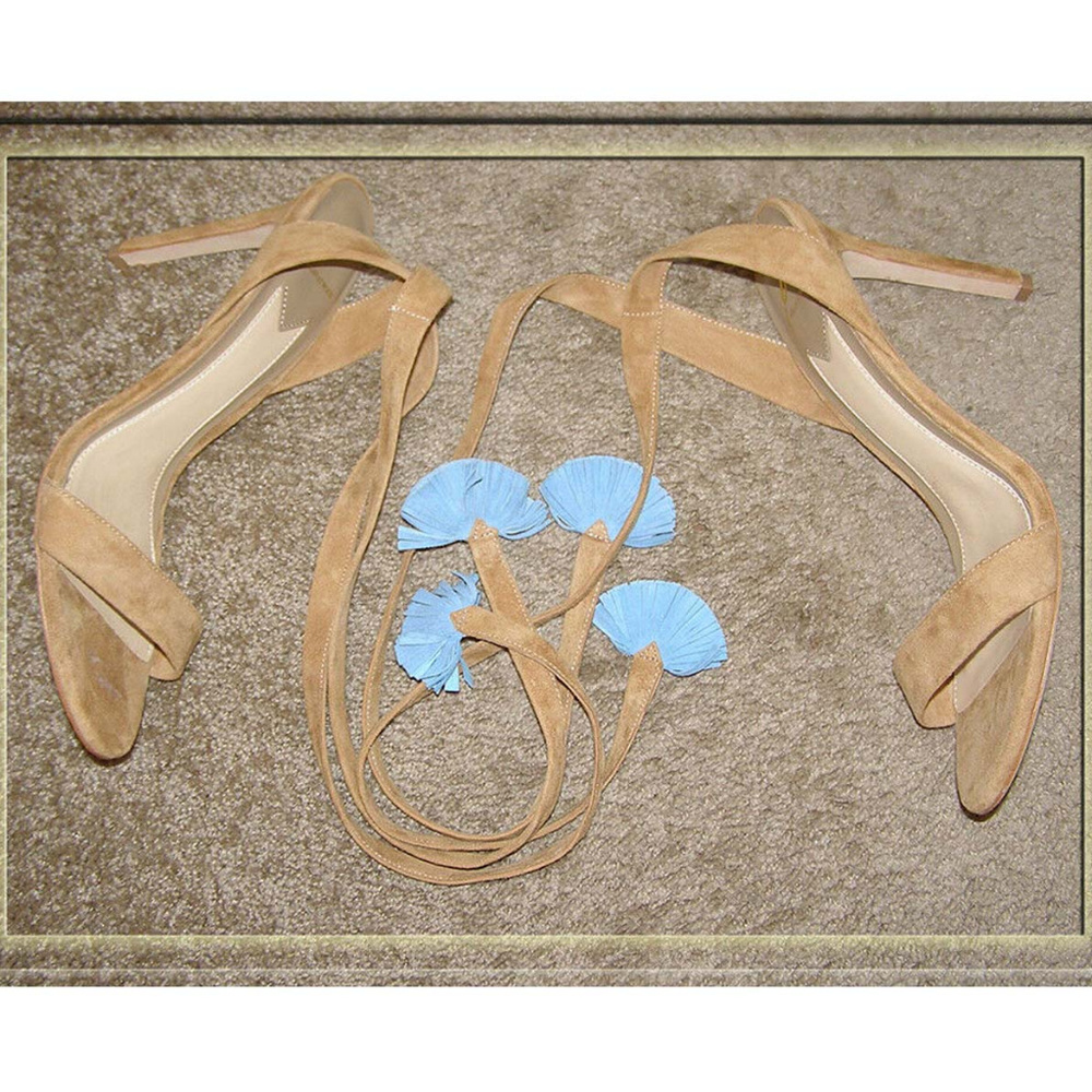 New sexy B Brian Atwood tan suede heels 9.5 - Picture 5 of 8